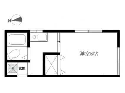 第二エムハウス(1K/1階)の間取り写真