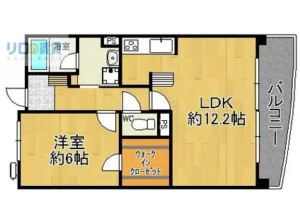 フルール舞(1LDK/2階)の間取り写真