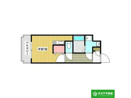 トレステーラ桜ヶ丘(ワンルーム/7階)の間取り写真