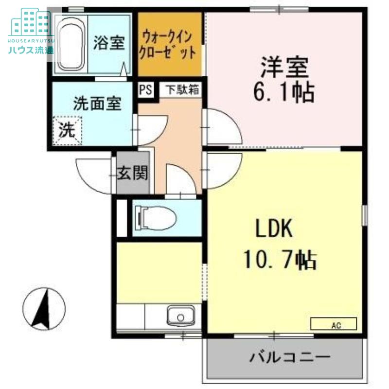 ディアス.N(1LDK/2階)の間取り写真