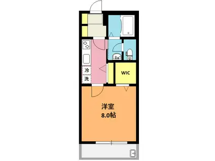 レジェンドS(1K/1階)の間取り写真