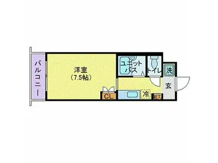 ザ・ネモト(ワンルーム/2階)の間取り写真