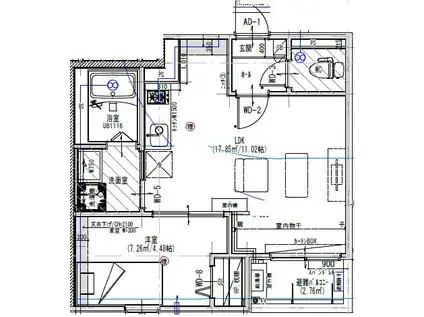 JACK HAKUSUII(1LDK/1階)の間取り写真