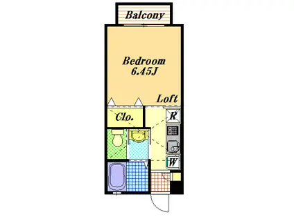 STEP2(1K/2階)の間取り写真