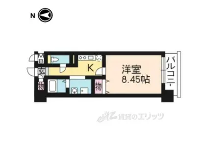 ビエラコート二条(1K/7階)の間取り写真