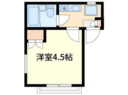 リバーサイドM(1K/2階)の間取り写真