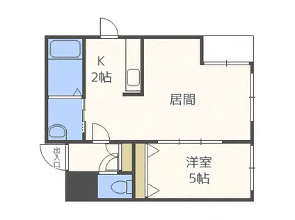 メゾン・ド・ルポ豊平(1LDK/5階)の間取り写真