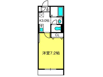 メゾン アルマカン(1K/1階)の間取り写真