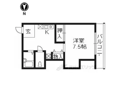 リグラン烏丸五条(1K/3階)の間取り写真