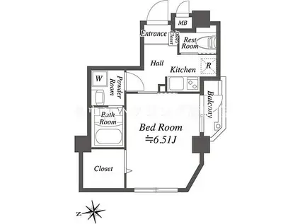 コスモリード大森町(1K/2階)の間取り写真