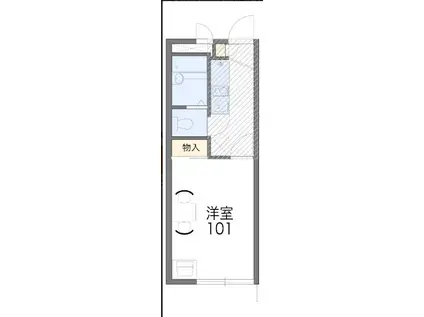 ムカイハラ(1K/2階)の間取り写真
