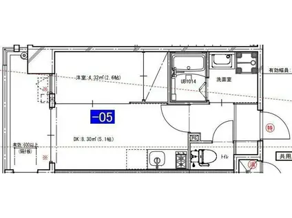 MODERN PALAZZO 博多駅南5丁目(1DK/2階)の間取り写真
