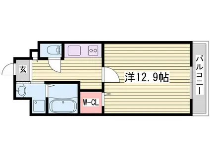エスペ―ロ神田(1K/2階)の間取り写真