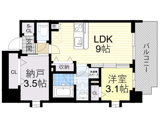 スプランディッド新大阪8(1SLDK/8階)の間取り写真