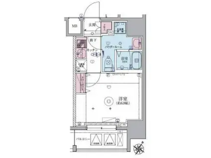 リヴシティ横濱生麦(1K/3階)の間取り写真