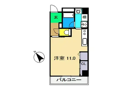 GRAN HILL(ワンルーム/6階)の間取り写真