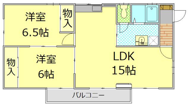 セジュール駒門(2LDK/1階)の間取り写真