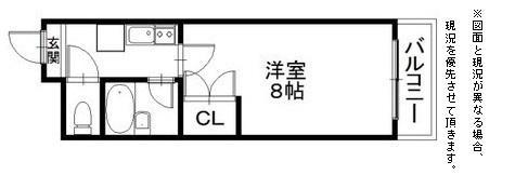 エンゼルプラザ彦根4(ワンルーム/1階)の間取り写真
