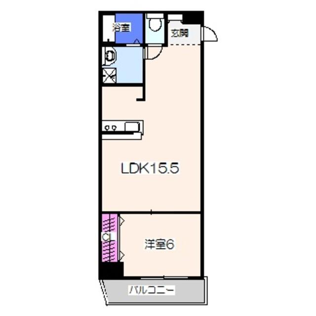 堺Tレジデンス(1LDK/7階)の間取り写真