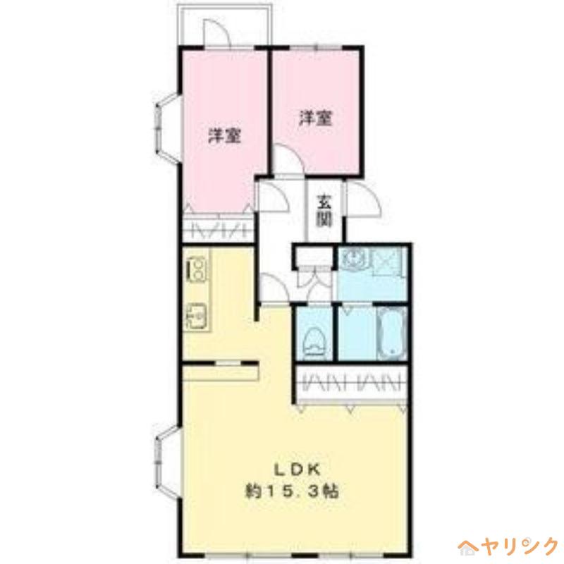 第六サンハイツ大森(2LDK/4階)の間取り写真