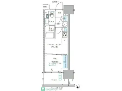 パークアクシス西大島コンフォートスクエア(1DK/5階)の間取り写真