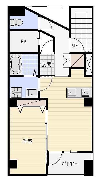 BB BLDG(1LDK/3階)の間取り写真