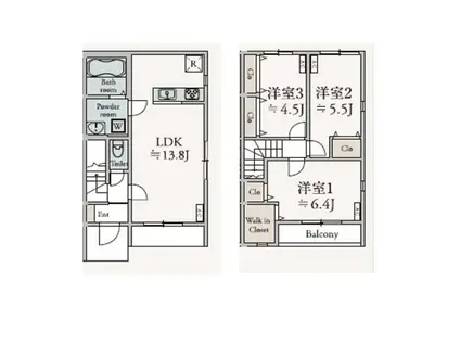 VERDE(3LDK/1階)の間取り写真