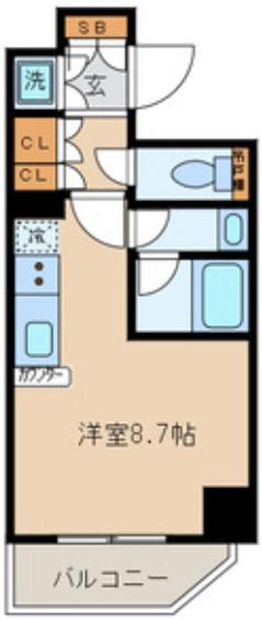 高円寺KYテラス(ワンルーム/5階)の間取り写真