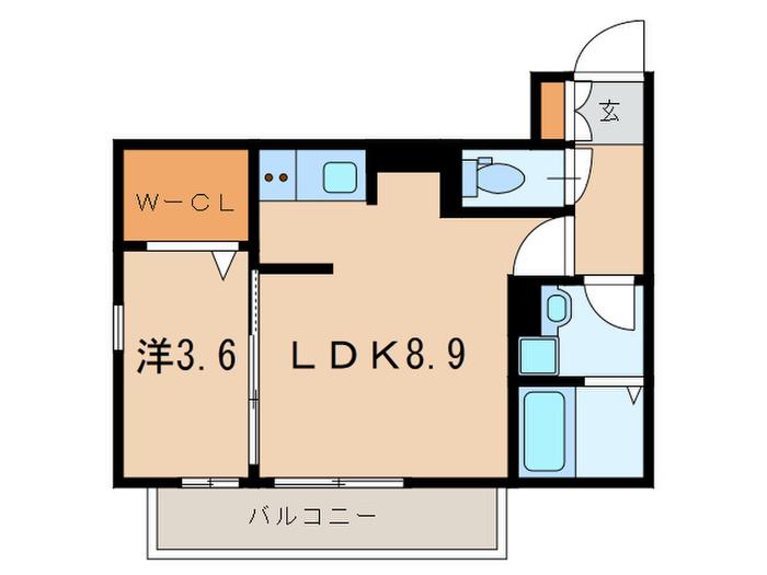 グレイド(1LDK/3階)の間取り写真