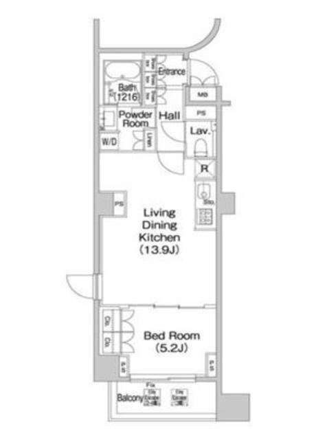 BRILLIA代官山プレステージ(1LDK/3階)の間取り写真