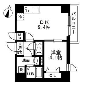 アムール代々木上原(1LDK/3階)の間取り写真