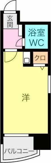 ライオンズマンション亀島(1K/9階)の間取り写真