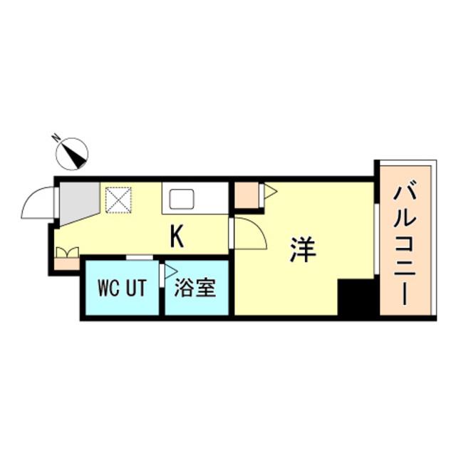 UーRO湊川公園前(1K/8階)の間取り写真