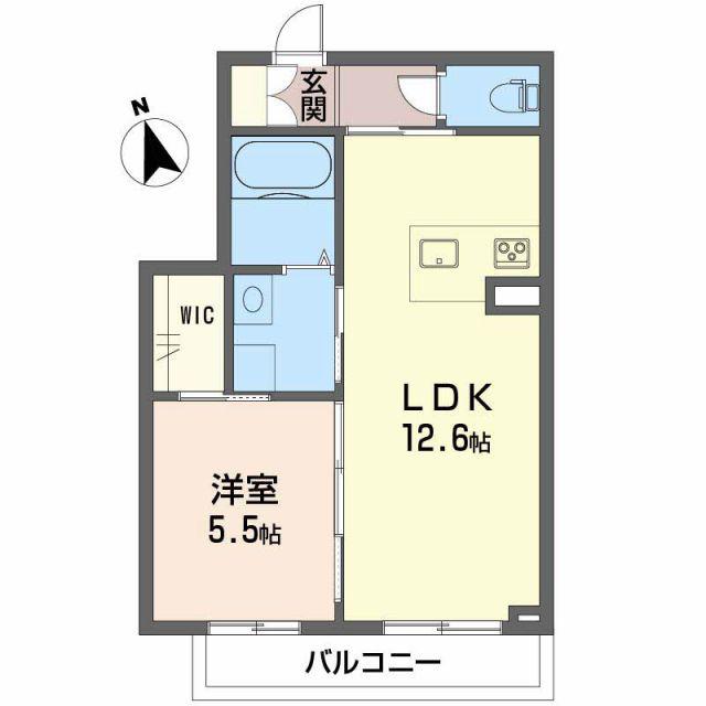 グランフォレスト(1LDK/2階)の間取り写真