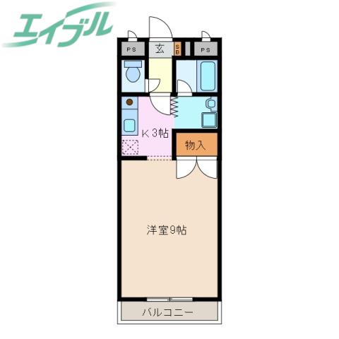ワンダーランド(1K/2階)の間取り写真