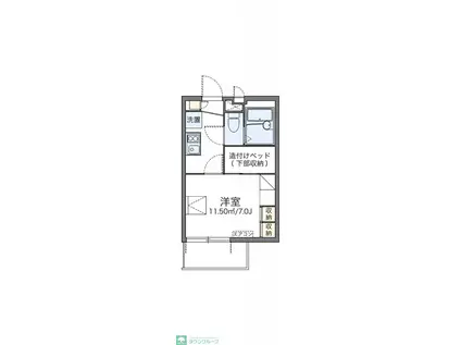 レオパレスBLUE NOTE(1K/2階)の間取り写真