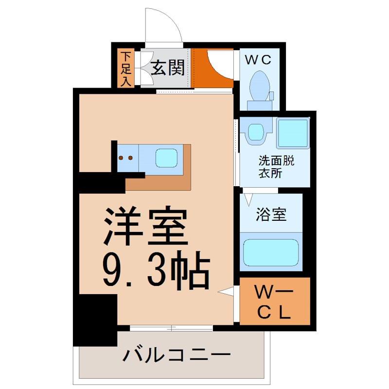 PLATZ TACHIBANA(ワンルーム/6階)の間取り写真