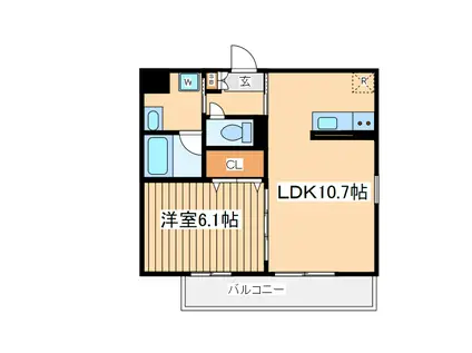 デュラカーサルシア 川和Ⅲ(1LDK/2階)の間取り写真