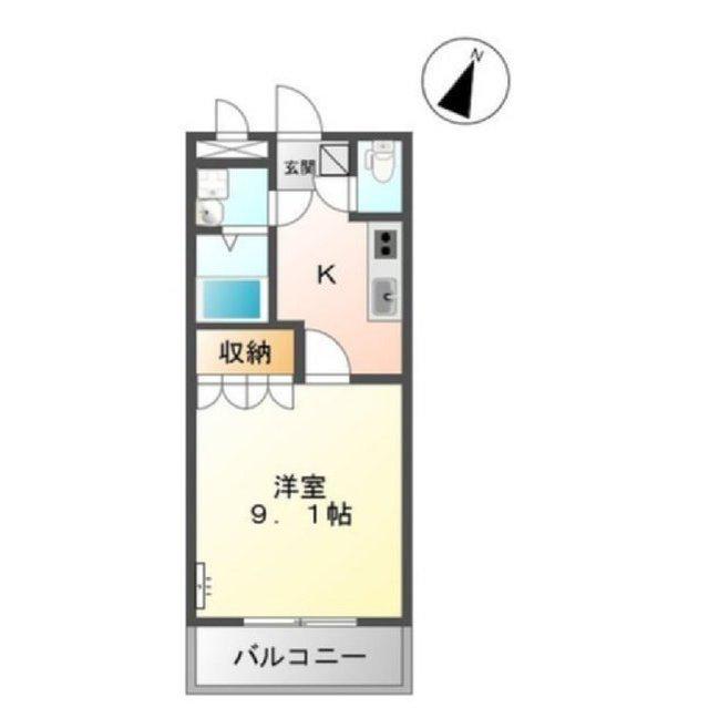 グランチェスタ(1K/1階)の間取り写真