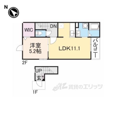 アルバ 彦根Ⅰ(1LDK/2階)の間取り写真