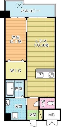 PLUME木町(1LDK/4階)の間取り写真