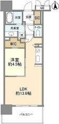 OPUS RESIDENCE SHINSAIBASHIサウス(1LDK/5階)の間取り写真