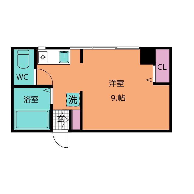 菊川栄光ビル(ワンルーム/7階)の間取り写真