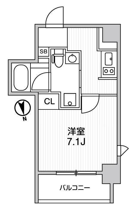 LIGHTHOUSE元浅草(1K/3階)の間取り写真