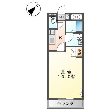 コンフォール(1K/3階)の間取り写真