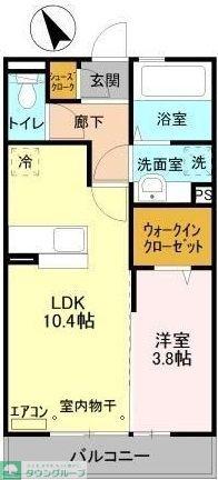 マーヴェラス(1LDK/3階)の間取り写真