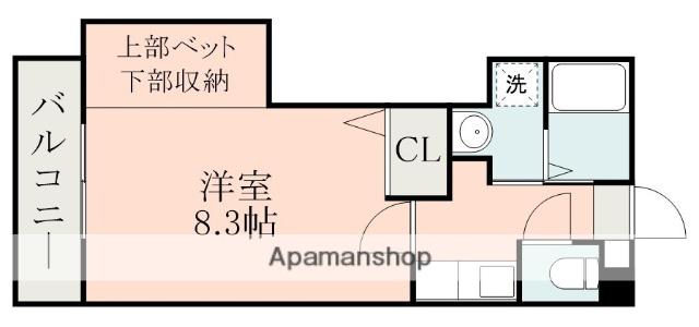 CITYHILLS(1K/4階)の間取り写真