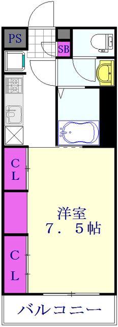 リブリ・Y&S(1K/2階)の間取り写真