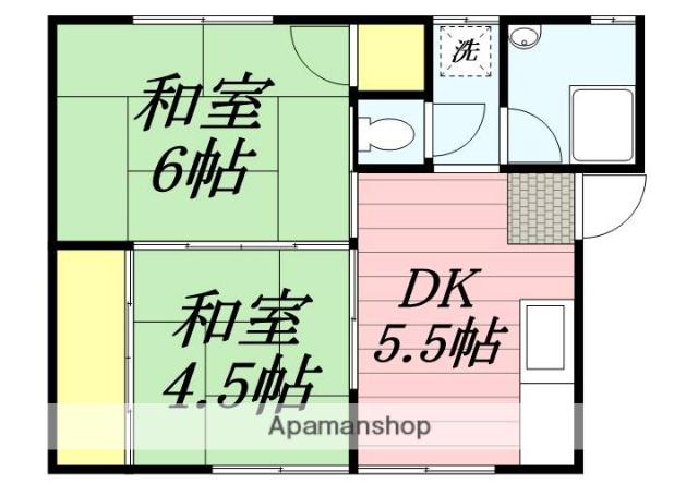 虹ヶ丘マンション(2K/2階)の間取り写真