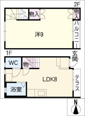 アーバニティハウス630(1LDK/1階)の間取り写真